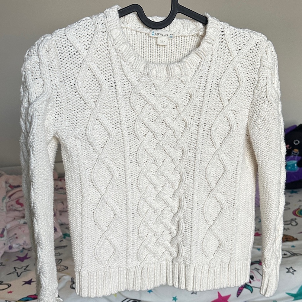 Crewcuts Kids Cable Knit Sweater Size 10 -100% Cotton